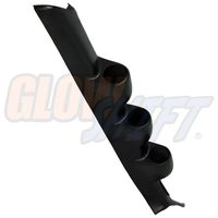 GlowShift Black Triple Pillar Gauge Pod for 2003-2007 Mitsubishi Lancer Evolution Evo 8 & 9 - A-Pillar Speaker Cutout - ABS Plastic - Mounts (3) 2-1/16" (52mm) Gauges to Vehicle's A-Pillar