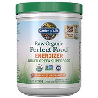 Garden of Life Raw Organic Perfect Food Energizer Juiced Green Superfood Greens Powder - Yerba Mate, Pomegranate, 30 Servings (Packaging May Vary) - Vegan Gluten Free Whole Food Dietary Supplement