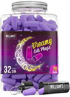 Soft Foam Ear Plugs - 70 Pairs Noise Cancelling Earplugs 32dB NRR - for Noise Reduction & Hearing Protection with Aluminum Carry Case - Perfect for Sleeping, Travel, Concerts, Shooting, Study & Work