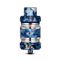 IT'S A SKIN Decal Vinyl Wrap Compatible with FreeMax Mesh Pro Tank/Heavy Blue Gold Marble Granite