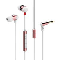 Geekria Comma 2 Noise Isolating Earbuds with Microphone and Volume Control, Lightweight Hi-Res Wired in-Ear Headphones, 3.5mm Jack for Android, Google Stadia, Compact Earphones for Women - Rose Gold