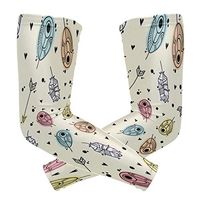 LEVEIS Feather Arrow Arm Sleeves UV Protection for Men Women Sunblock Protective Gloves Running Golf Cycling Driving Long Arm Cover 1 Pair