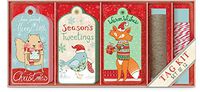 Punch Studio Critter Christmas Gift Tag Kit -- Set of 12