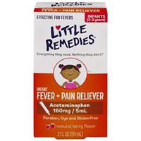 Little Remedies Fever/Pain Reliever SyringeNatural Grape - 2 oz (2 Pack)