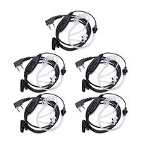 BAOFENG 5PCS 2 Pin Dual PTT Covert Air Acoustic Tube Headset Earpiece UV-82 Series Two Way Radio (Including UV-82HP, UV-82X, UV-82C, UV-82,UV-82L and Many More) (5)