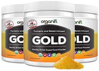 Organifi: Gold - Superfood Supplement Powder - 30 Day Supply - Experience Deeper Sleep- Boosts Immune System and Cognitive Function - Turmeric and Reishi Infused - Golden Milk - Detox -3pk