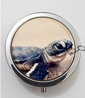 BlackKey Sea Turtle Animal 3-Compartment Decorative Pocket Gift Box Case Organizer for Pill, Color 1-387