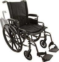Roscoe Medical W420168S Onyx K4 Wheelchair with Swing Away Footrests, 20"
