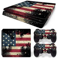 DAPANZ The Flag of American Vinyl Skin Sticker Decal Cover for Sony Playstation 4 Slim Console and DualShock 4 Controller Skin