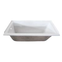 Kingston Brass VTPN603220L Acrylic Drop-In Tub with Reversible Drain Hole, 60" x 32" x 19-11/16", White