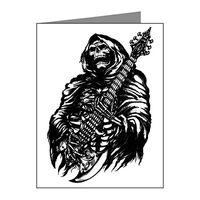 Note Cards (10 Pack) Grim Reaper Heavy Metal Rock Player