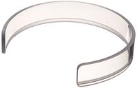 Sammons Preston Invisible Food Guard, Reusable Snap-On Plastic Ring Fits 8.5"-10" Plate, 1.25" High Crystal Clear Plastic Plate Ring, Kitchen Aid with Sure Fit to Prevent Spills, Dishwasher Safe Guard