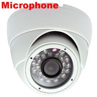 GW Security VDG734V CCTV Dome Indoor Security Camera 700TVL Built-In Microphone Infrared Day Night Vision for Analog DVR Surveillance System (White)