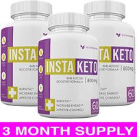 InstaKeto by Nutrapharm - BHB Ketosis Booster Formula - Advanced Weight Loss Blend - 90 Days - 3 Month Supply