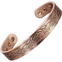 Viking Bracelet for Men Extra-Large Copper Bracelet Magnetic Therapy Healing Bracelet for Arthritis Copper Magnetic Bracelet - VG (XL: Wrist 8-9.5”)