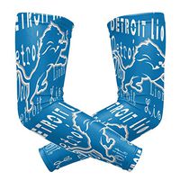 Detroit Lions Cooling Arm Sleeve (Pair) - Elbow Brace Support Sun UV Protection for Men & Women - Sports Sleeves for Basketball Baseball Softball Volleyball