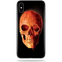 MightySkins Skin Compatible with Apple iPhone X - Wax Skull | Protective, Durable, and Unique Vinyl Decal wrap Cover | Easy to Apply, Remove, and Change Styles | Made in The USA