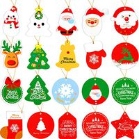 Boao 108 Pieces Christmas Gift Tags with Strings, 27 Assorted Designs Xmas Tags for DIY, Holiday Gift Bags, Present Wrap and Party Supplies