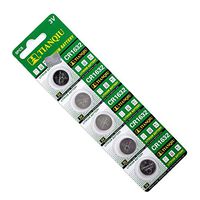 3V Lithium Coin Cells Button Battery CR1632 LM1632 BR1632 ECR1632 DL1632 Single Use, for Wristwatches Calculators Toys Remote Controllers Pointers, 5pcs