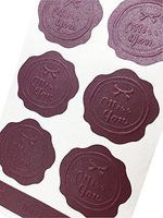 Envelopes Label Stickers Miss You Paper Stickers Kraft Retro Metallic DIY Decorative Adhesive Labels for Packaging Bake Decoration Wedding Birthday Party Baby Shower Gift 60PCS (Red-Miss You)