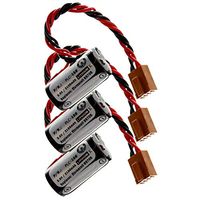 Three PLC Lithium 3.6V 2100mAh Computer Backup Batteries, Replacements For Omron 3G2A9-BAT08, C1000HF SERIES, C120F SERIES, C20 SERIES, C2000H SERIES, C20PF SERIES, C28PF SERIES, C40PF SERIES
