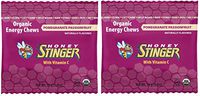 Honey Stinger Organic Energy Chews wddPBF, 2Pack (Pomegranate Passion Fruit)