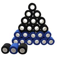 COMOmed Self Adherent Cohesive Bandage FDA Approved 2"x5 Yards First Aid Bandages Stretch Sport Athletic Wrap Vet Tape for Wrist Ankle Sprain and Swelling,Blue&Black(24 Rolls)