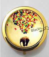 BlackKey Helium Hot Air Balloon Flying Elephant 3-Compartment Decorative Pocket Gift Box Case Organizer for Pill, Color 2-73