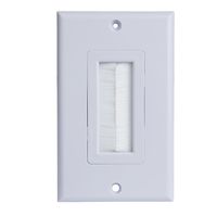 HONGYE Wall Plate 1-Pack, Easy to Install, For Speaker HDMI Network Phone Cables Home Theater Systems Pass Through Insert (Snowy White)