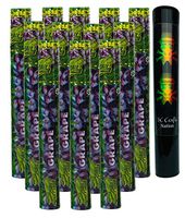 Herb Airtight Tube Pocket Protector with Cyclones Grape Hemp Cones 12 Count DC Crafts Nation- Rasta Skull