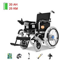 Wheelchair Medical Equipment Foldable Electric Self-Service Manual and Electric Dual Mode Electromagnetic Brake Can Lie Down and Rest Walker Assist Devices (Size : HG01-B)