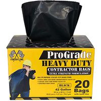 Reli. ProGrade 40-45 Gallon Contractor Bags Heavy Duty (20 Bags w/Ties) Black 40 Gallon - 45 Gallon Trash Bags Heavy Duty (3 mil) - Garbage Bags 39 Gal, 42 Gal
