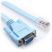 7 Foot Blue DB9 Female to RJ45 Male Rollover Console Cable for Cisco by CableRack