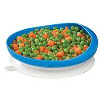 Maddak Ableware Blue Polypropylene Scooper Plate - 6 3/4"Dia x 1 3/4"H