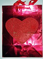 Red Foil Glitter Heart Gift Bag by American Greetings