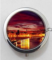 BlackKey Italy Tourism Travel Venice City 3-Compartment Decorative Pocket Gift Box Case Organizer for Pill, Color 1 -231