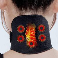 Daxin Black Neck Pain Relief - Chronic Neck Stiffness Brace-Soft Cervical Support Collar-Health Magnet Physical Therapy for Migraines Headache
