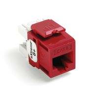 Leviton 61110-BC6 Extreme Quick Port Connector, Crimson, 25-Pack