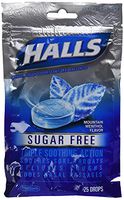 Halls Mentho-Lyptus Drops Sugar Free Mountain Menthol - 25 ct, Pack of 5