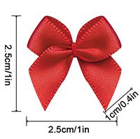30 Color Pre-Tied Red Satin Gift Bows (Pack of 50)