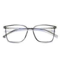 Dollger Blue Light Blocking Glasses Women Men Square Nerd Eyeglasses Frame Lightweight Computer Glasses Grey