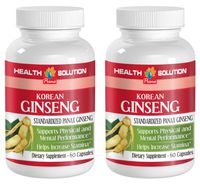 Immune System Booster for Men - Korean Ginseng 350mg - Ginseng Pills for Men - 2 Bottles 120 Capsules
