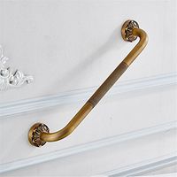 FHLYCF European style retro copper color embossed chassis, bathtub handrails, bathroom installation, shower grab bar, disabled elderly, anti-skid toilet handrails, 50cm