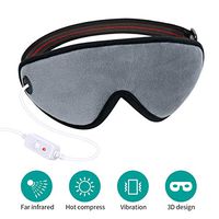 3D Heated Eye Mask, Far Infrared Electric Eye Massager, Reusable Moist Heat Eye Warm Compress Pad for Dry Eyes Pink Eyes Blepharitis Puffy Eyes MGD Relief, Built in Natural Stone Needle and Lavender