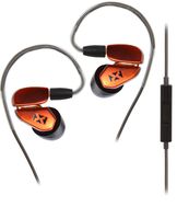 NVX in-Ear Headphones [Earbuds] with Removable Cable, in-line Microphone for iPhone and Android Phones, Sunset Orange [IE3RC]