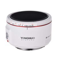 Yongnuo YN50mm F1.8 II Standard Prime Lens Large Aperture Auto Focus 0.35 Closest Focal Length for Canon EOS 70D 5D2 5D3 600D DSLR Camera with Andoer Cleaning Cloth (White)