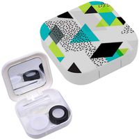 Portable Contact Lens Case Box Travel Kit Mirror + Bottle + Tweezers Container Holder [ Tendys ]