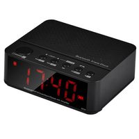 FANGDA Portable Bluetooth Alarm Clock Radio with FM Radio, Wireless Speaker, Aux-In and TF Card Music, USB Charging, Phone Call, Easy Setting, Fashion Home, Idea Gift