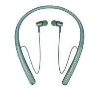 Lightweight Sport Headphone, Magnetic Wireless Stereo Headset, HiFi Metal Bass Sound Neckband Earphone Vibration and Voice Prompt Portable in-Ear Earbuds (Green)