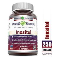 Amazing Formulas Inositol - 1000 Mg, Tablets(Non-GMO,Gluten Free) - Promotes Reproductive Health - Reduces Stress & Promotes Healthy Mood - Promotes Circulation & Liver Function (250 Count)
